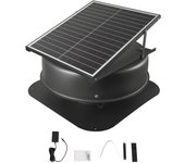 Vevor ventilador extractor solar techo 42w, termostato inteligente, control remoto, flujo de aire 2800 cfm, motor dc sin escobillas, refrigeración
