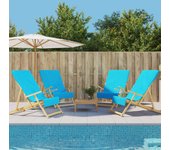 Toallas de playa 4 piezas turquesa 60x135 cm tela 400 gsm