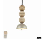 Lámpara colgante de hormigón - bosfor concrete | arena - peyote | 3 bolas | led 14w