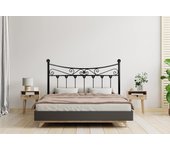 Cabecero de forja mod. coin, color negro, válido para cama de 105 cm