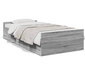 Maison exclusive - cama con cajones madera de ingeniería gris sonoma 90x190 cm