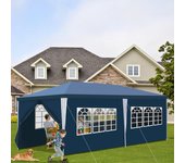 Pabellón carpa jardín - pabellón de jardín, pabellón cervecero para mercados y fiestas, ideal para bodas 3x6m azul