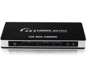 Conmutador/divisor hdmi matrix 4x2 uhd 4k2k 3d con función edid