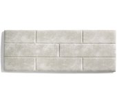 Cabecero de cama 105 ladrillos tela antimanchas 112x57x5 blanco roto efecto granito
