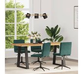 Pack 4 uds sillas de comedor | silla de cocina terciopelo verde oscuro cfw33713