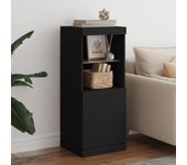 Aparador | aparador de comedor | armario de cocina con luces led negro 41x37x100 cm cfw49056