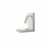 Aplique de pared led mantra zanzibar blanco luz cálida con cargador movil nfc 3w