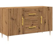 Aparador | aparador de comedor | armario de cocina de madera de ingeniería roble artisan 100x36x60 cm cfw15646