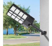 1x farola solar de 400 w para exteriores, impermeable, led, sensor de movimiento, seguridad, 4 modos de iluminación