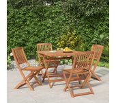 Juego de comedor de jardín 5 piezas | conjunto de jardín | muebles de jardín madera maciza de acacia cfw427111