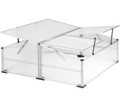 Mini invernadero de jardín de aluminio 102 x 102 cm policarbonato 1608023