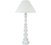 Lámpara de salón tosel anais tela vertical blanco, blanca d35 x h84 cm