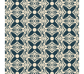 Papel pintado geométrico floral crema