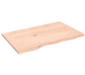 Tablero de mesa madera maciza de roble sin tratar 80x50x2 cm
