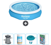 Paquete de piscina - bestway - alrededor - 305x305x66 cm + accesorios cb83