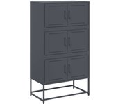 Aparador | aparador de comedor | armario de cocina de acero gris antracita 68,5x38,5x123,5 cm cfw75893