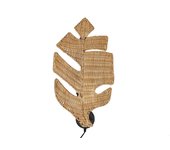 Lampara pared hoja rattan