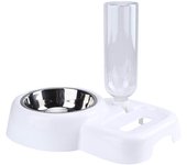 Comedero automático de plástico para mascotas, cuenco para agua y comida, fuente para beber para perros pequeños y gatos (moselotax9nz