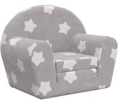 Sofá cama | sofá de salón | sofá de descanso de niños felpa suave gris claro con estrellas cfw84505