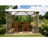 Gazebo fox jt40 pocket 300x300 cm impregnado en autoclave con cubierta de pvc
