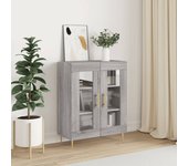 Aparador | aparador de comedor | armario de cocina de madera de ingeniería gris sonoma 69,5x34x90 cm cfw65658