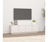 Mueble de tv madera maciza de pino blanco 140x40x40 cm