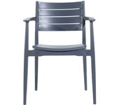 Silla con brazos regnum antracita