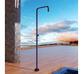 Imex - ducha piscina exterior acero s.316 | ducha terraza exterior |outdoor shower para jardin con rociador 50mm y agua fría |seire utah azul oceano