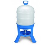 Bebedero para gallinas de 40 litros plástico con patas | 46x83,5 cm | bebedero para 20-24 aves | plástico resistente | azul
