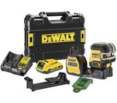 Dewalt dce825d1g18-qw nivel láser autonivelante verde de líneas en cruz + 5 puntos xr 18v/12v con batería 18v li-ion 2ah