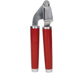Prensador de ajo de acero inoxidable apto para el lavavajillas, rojo