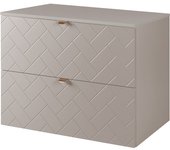 Mueble de baño, cashmere, 80 x 57 x 46 cm, tiradores dorados