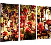 Adornos navidad, impresión fotográfica sobre madera, cuadro moderno decorativo