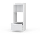 Vicco armario para microondas fame-line, blanco alto brillo, 60 cm abierto