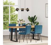 Pack 4 uds sillas de comedor | silla de cocina terciopelo azul cfw19394