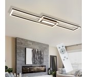 Nettlife lámpara de techo led lámpara de techo negra iluminación de techo geométrica moderna regulable con control remoto