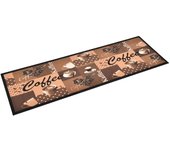 Alfombra de cocina | tapete para la cocina lavable coffee marrón 60x180 cm cfw65255