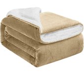 Tienda eurasia - manta sofa, sherpa polar, 130 x 170 cm, suave con borreguito