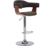 Pack 2 uds taburete alto | sillas de cocina | taburete de cocina madera curvada y tela gris cfw55730