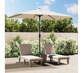Sombrilla 200 x 300 cm rectangular color blanco arena vidaxl