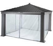 Hespéride - mosquitera para cenador patia gris - para patia 4 x 4 m (4 mosquiteras)