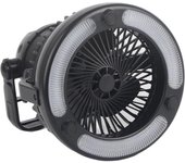 Ventilador de tienda campaña ligero abs multifunción portátil de 18 led con gancho para acampar al aire libre