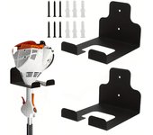 2 soportes de pared de acero resistente para cortacésped, colgadores de pared para podadoras de garaje, gancho organizador para cortacésped