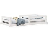 Cama sin colchón madera maciza de pino blanca 70x140 cm