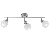 Regleta para techo o pared opal de 3 luces niquel s. de