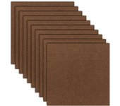 10 piezas tapete autoadhesivo marrón, tapete para piso extraíble y lavable sin mantenimiento, 40cm x 40cm