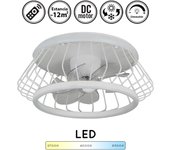 Ventilador de techo con luz silencioso dc con mando cobra blanco 50 cm invierno-verano color luz regulable