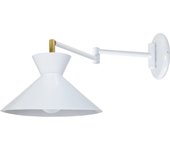 Aplique tosel leeds metal articulado oro blanco d51 x h38 cm