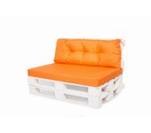 Cojín para palets 120x80x40cm, cojín de jardín naranja, cojín de jardín plano, conjunto de cojines para jardín, cojín de jardín para banco