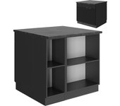 Vicco isla de cocina fame-line, rayas negras, 90 cm con cajón, sin encimera